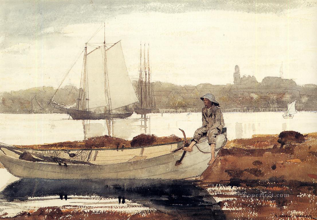 グロスター港とドリー・リアリズムの海洋画家ウィンスロー・ホーマー油絵